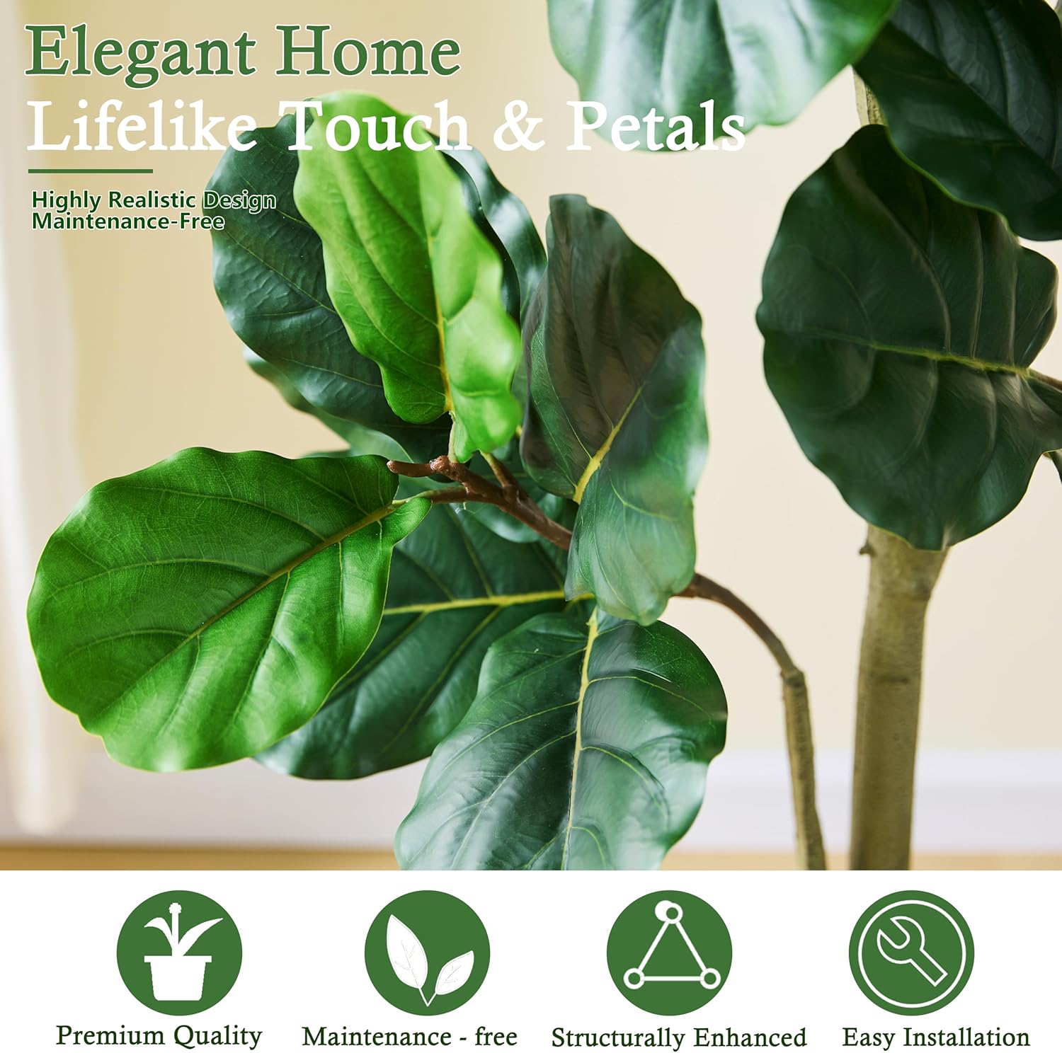 135cm Artificial Fiddle Leaf F - Ficus Lyrata Tree 评论和价格