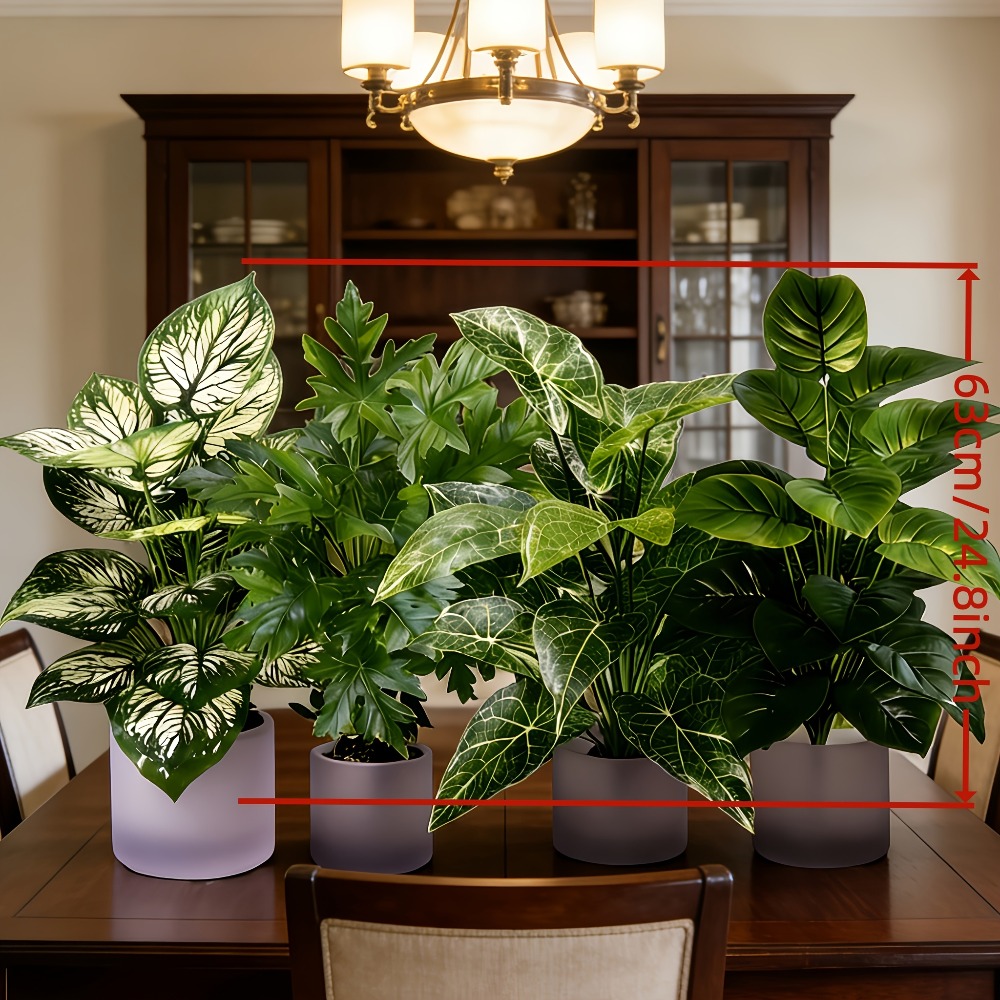 4PC Artificial Plants with 48L - Dracaena Marginata 评论和价格