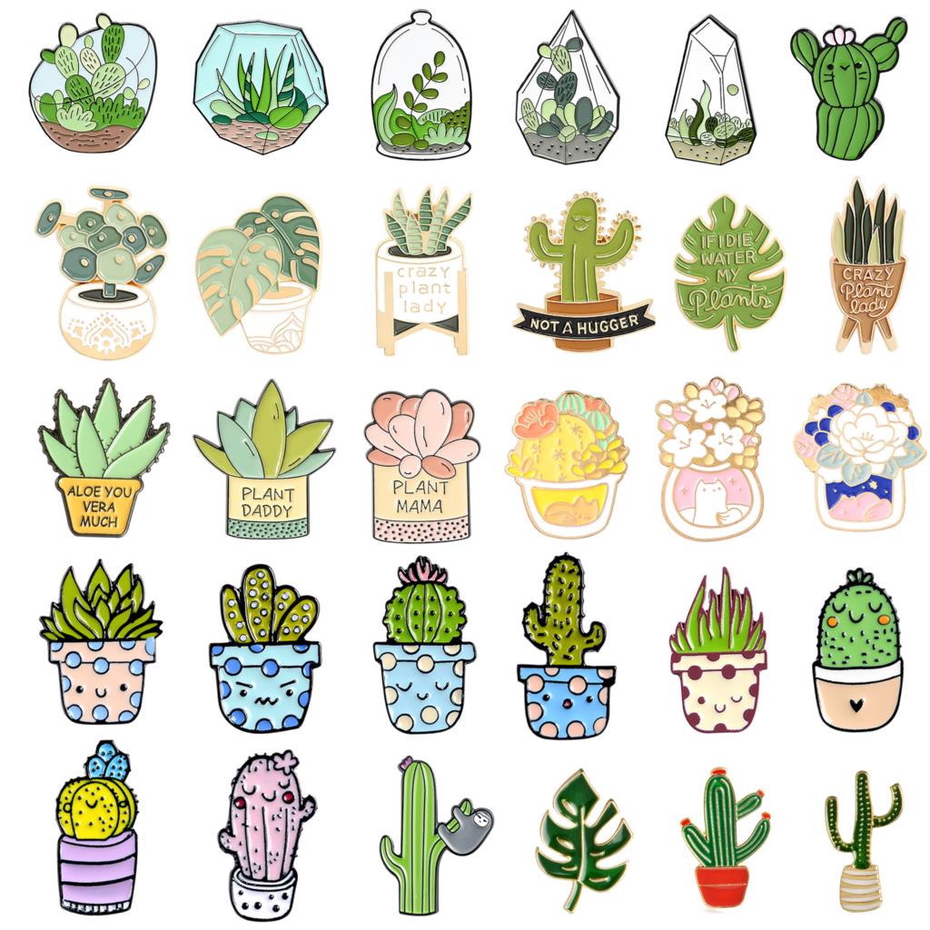 Potted Plant Brooch Monstera A - Aloe Vera Pot 评论和价格