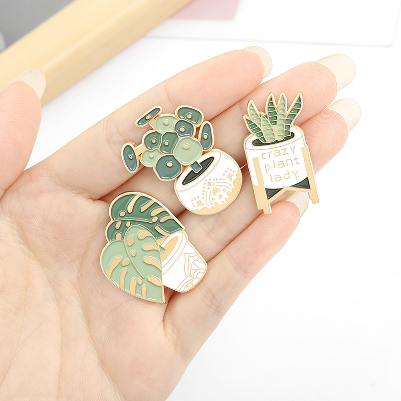 Potted Plant Brooch Monstera A - Aloe Vera Pot 评论和价格