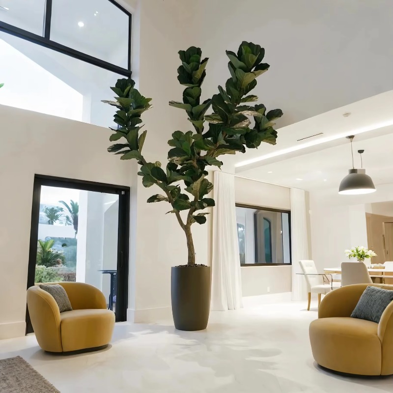 Artificial Plants Indoor Potte - Ficus Lyrata Tree 评论和价格