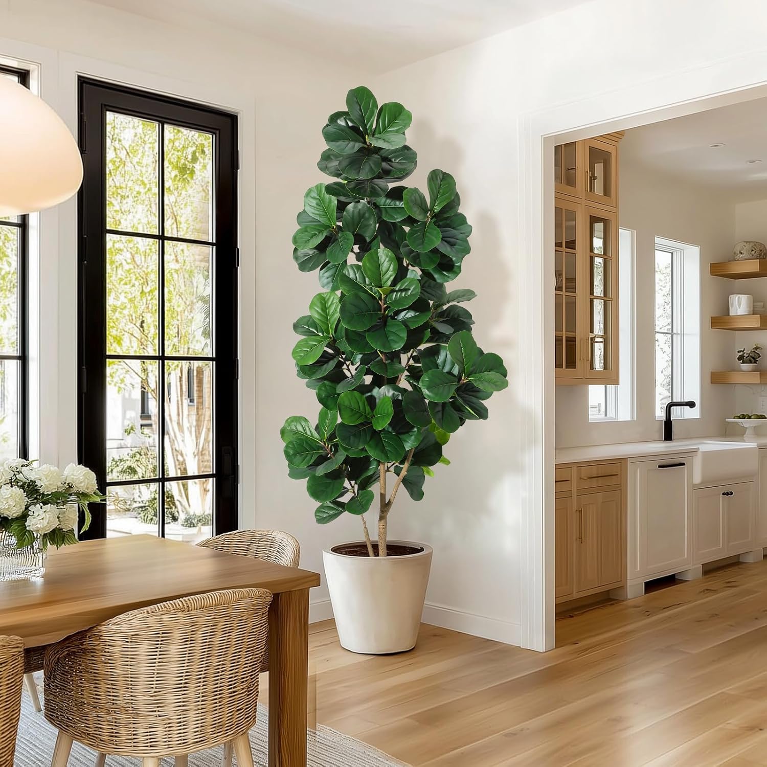 4-7 FT Fiddle Leaf Fig Tree Ar - Ficus Lyrata Tree 评论和价格