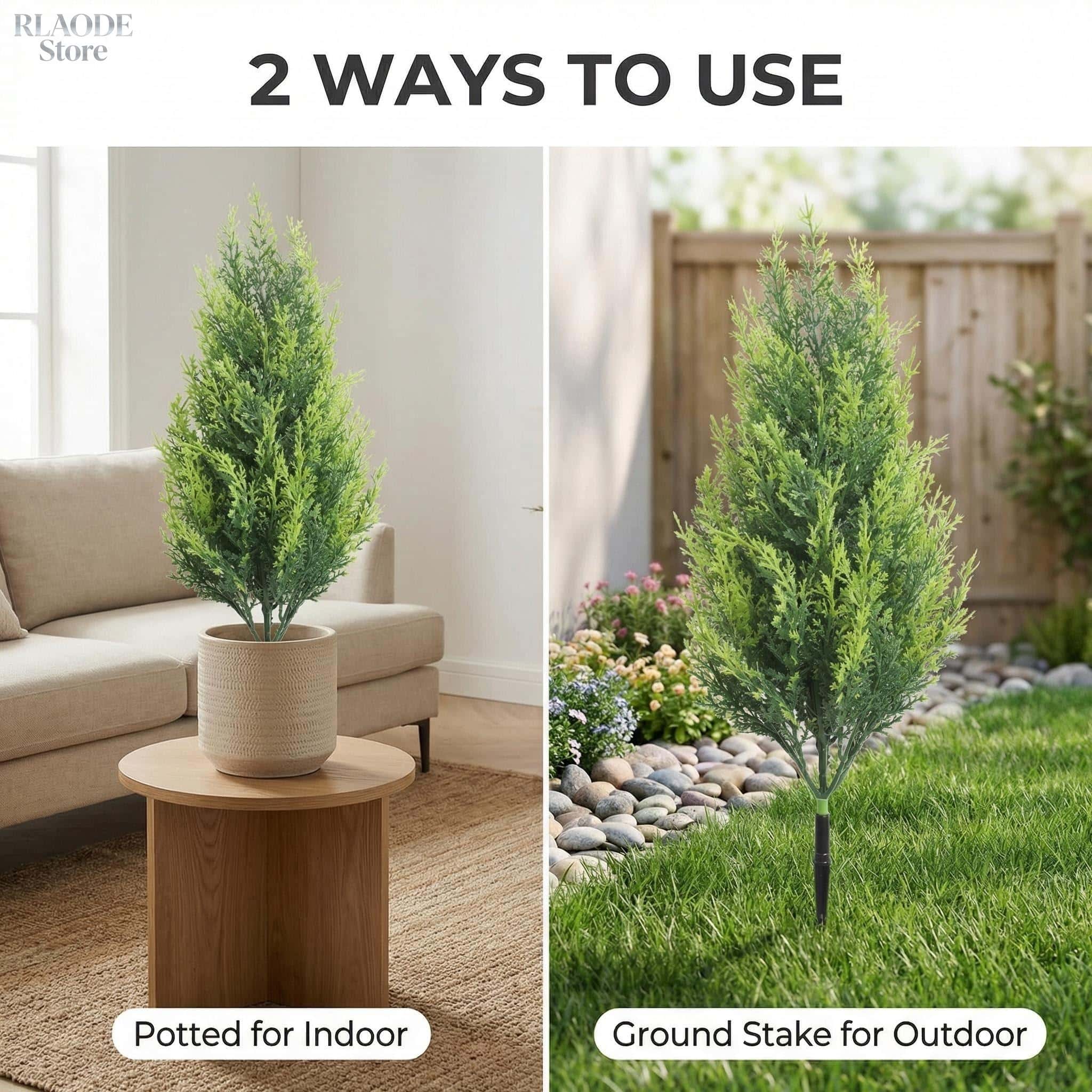 2PCS Realistic Fake Cypress Tr - Dracaena Marginata 评论和价格